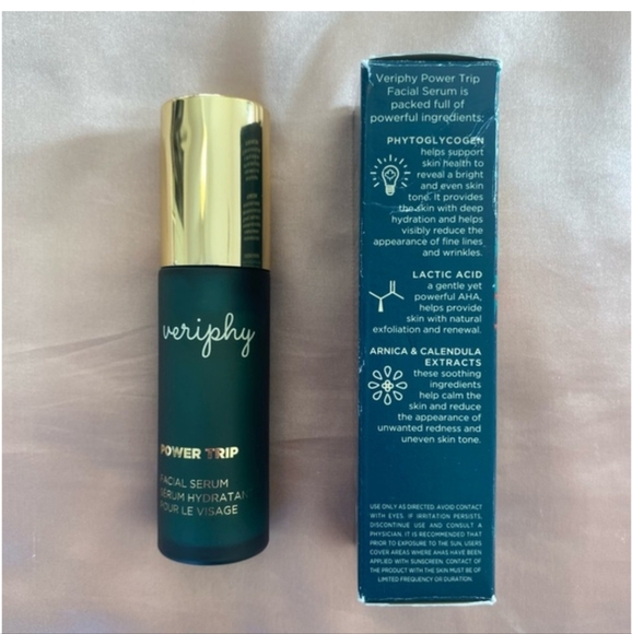 NIB $90 Luxury Veriphy Power Trip Phytoglycogen & AHA facial serum - Picture 4 of 8